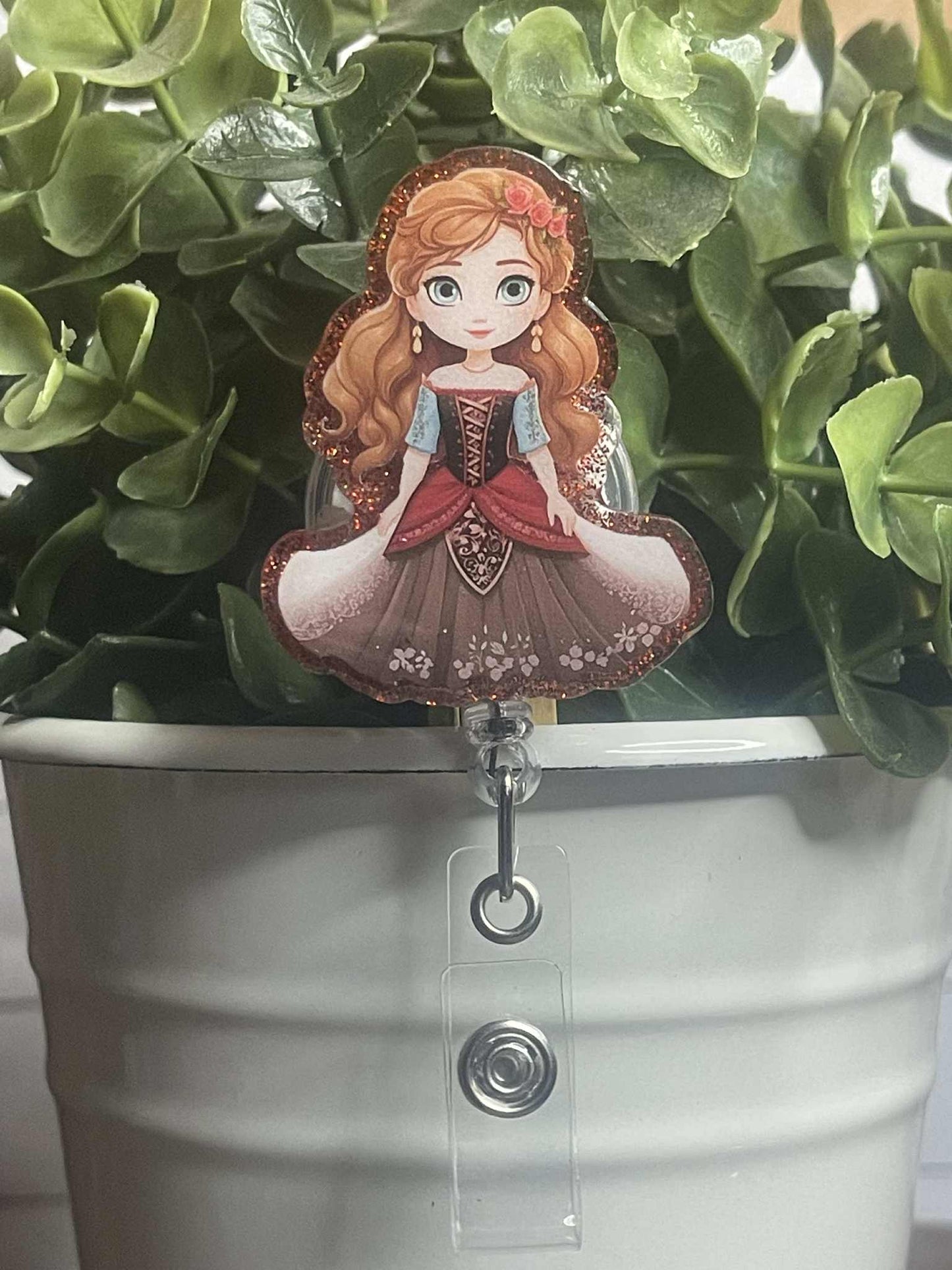 Anna Frozen-Brown/Red Glitter