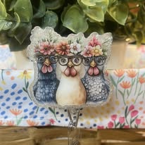 3 floral chickens-white