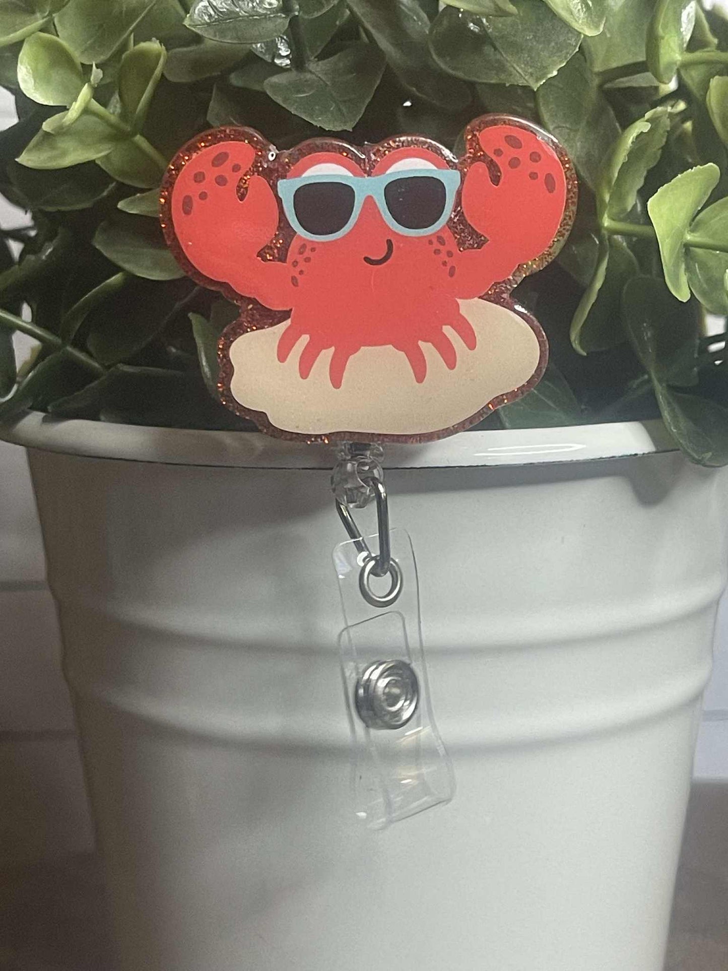 Cool Crab-Red Glitter