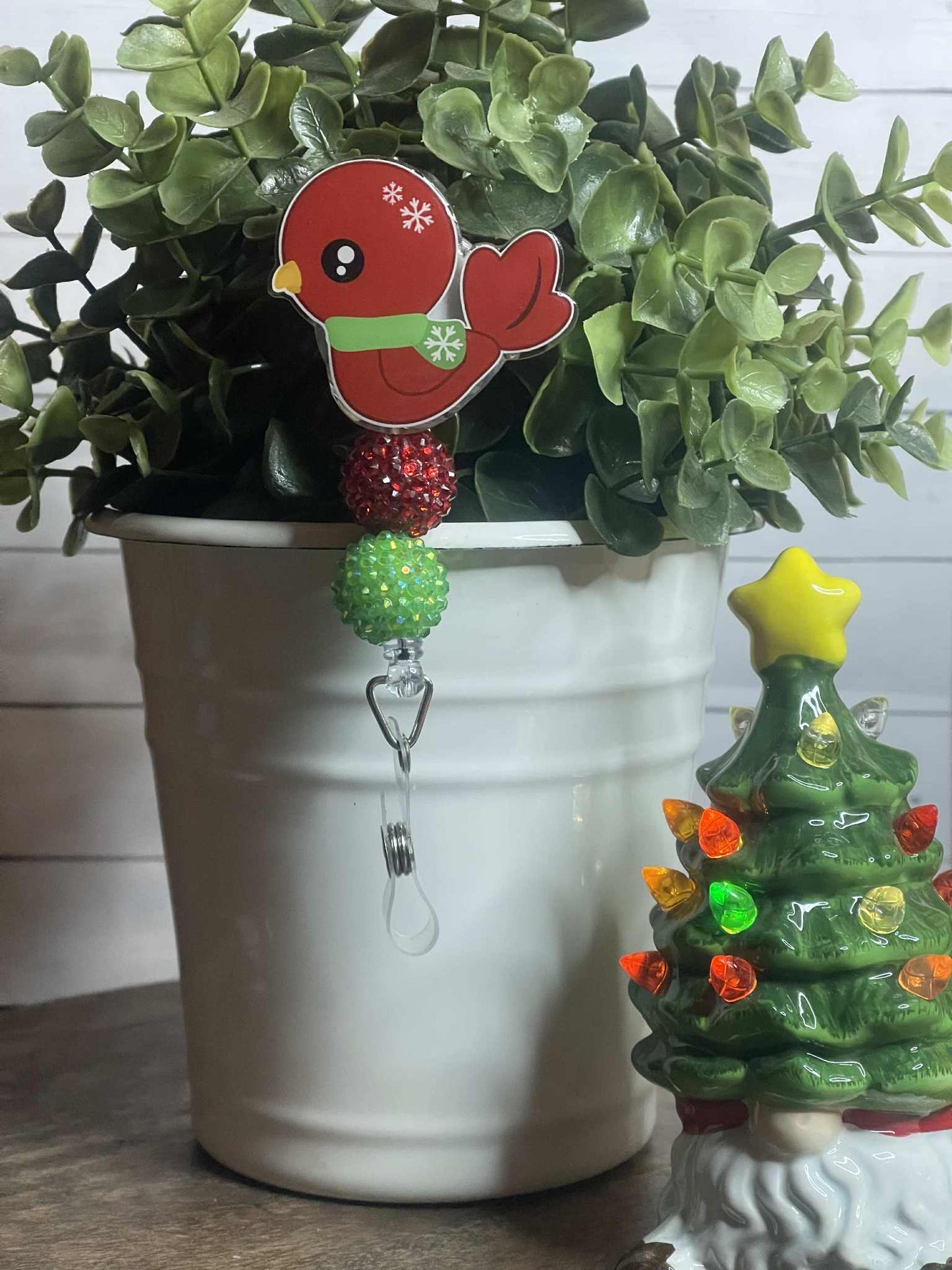 Cardinal with rhinestone