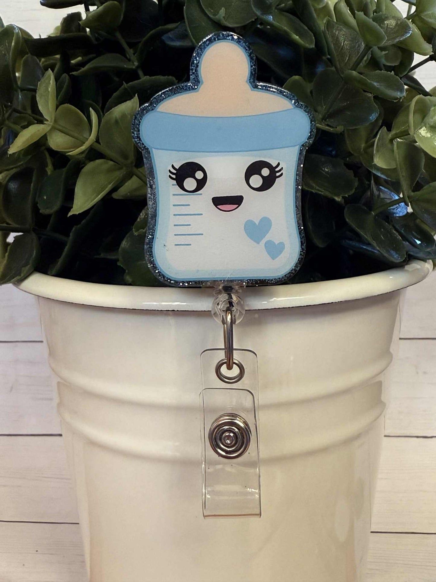 Baby Blue Bottle-Blue Glitter