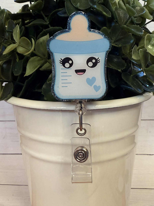 Baby Blue Bottle-Blue Glitter