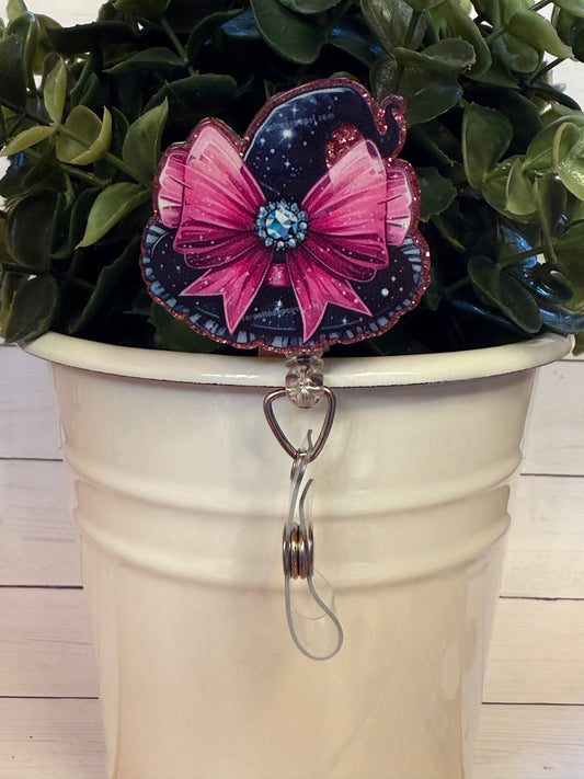 Witches hat with pink bow