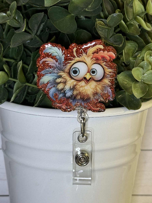 Crazy Chicken-Red Glitter