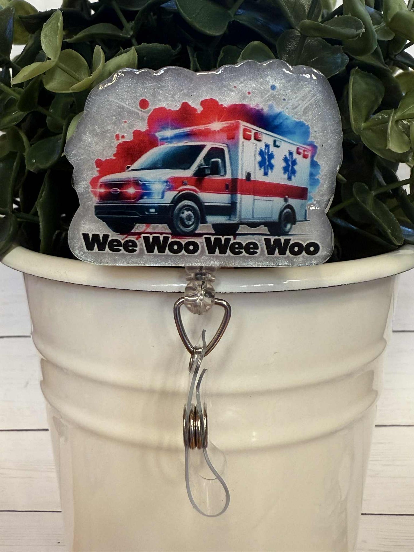 Wee Woo Ambulance-White Mica