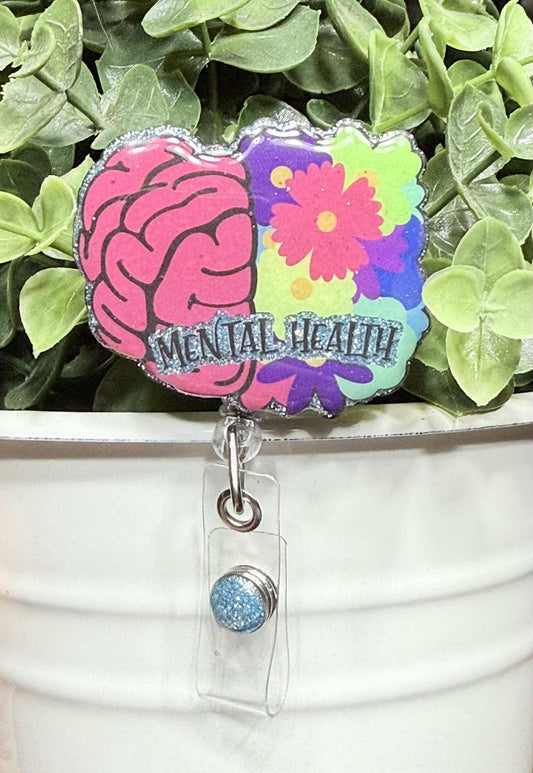 Mental Health Floral Brain