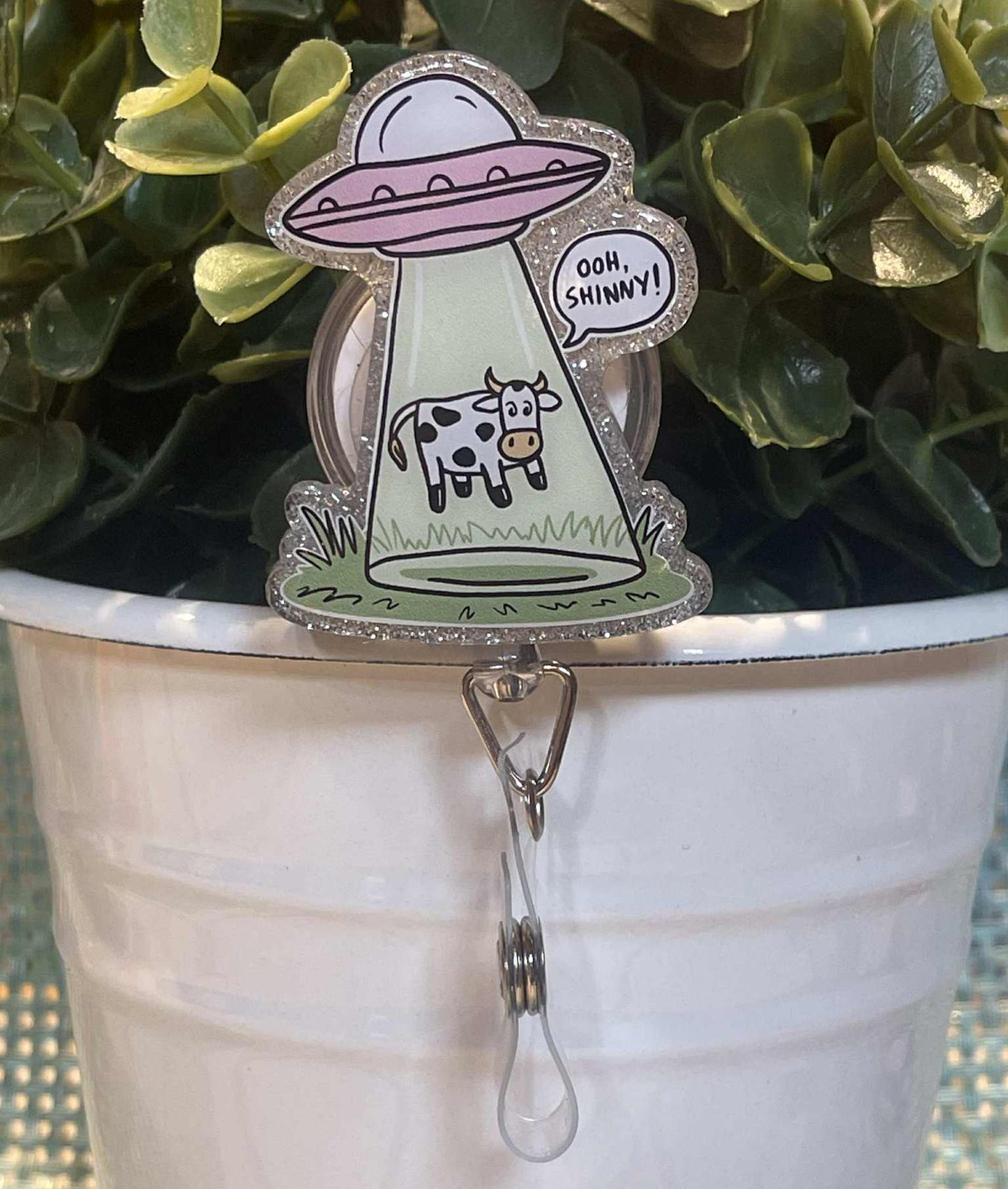 UFO Cow Ooh, Shinny!-silver glitter